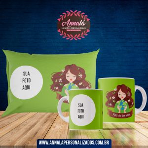 Kit Caneca com Almofada dia das mães (1 caneca e 1 almofada) – Feliz dia das mães