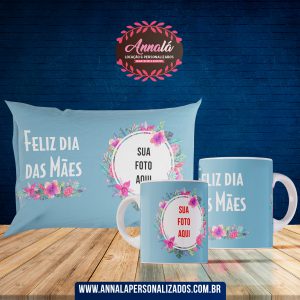 Kit Caneca com Almofada dia das mães (1 caneca e 1 almofada) – Feliz dia das mães