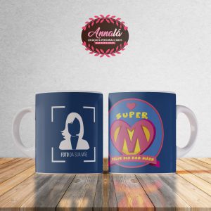 Caneca com foto dia das mães – Super M