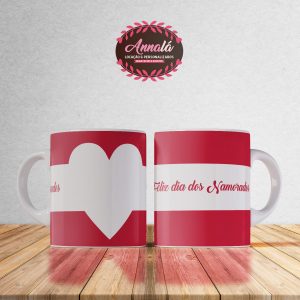 Canecas dia dos namorados – Feliz dia dos namorados Moldura horizontal