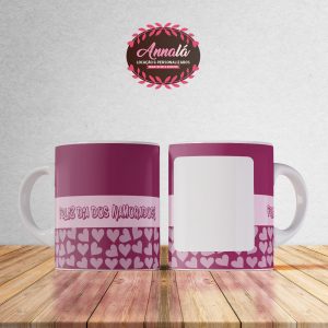 Canecas dia dos namorados – Feliz dia dos namorados! fundo rosa