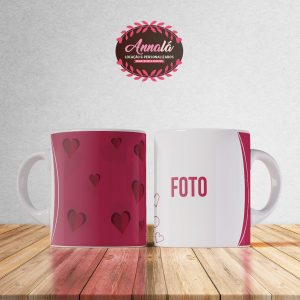 Canecas dia dos namorados – coração funto rosa