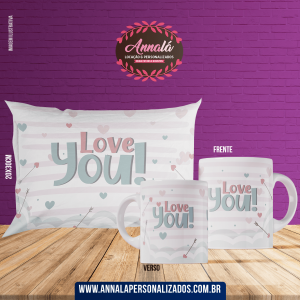 Kit caneca e almofada namorados – Love you