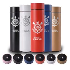 Garrafa térmica digital 500ml Personalizada – Corinthians FC